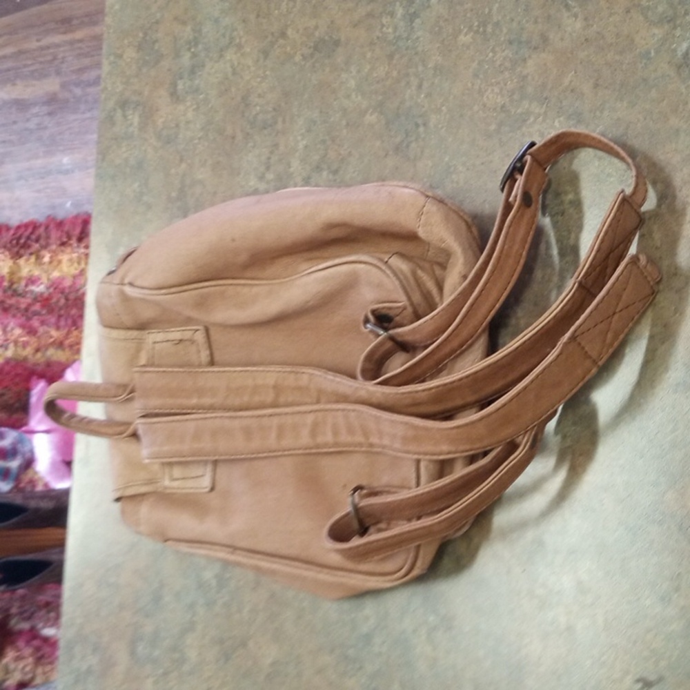 Tan Leather Backpack - image 2